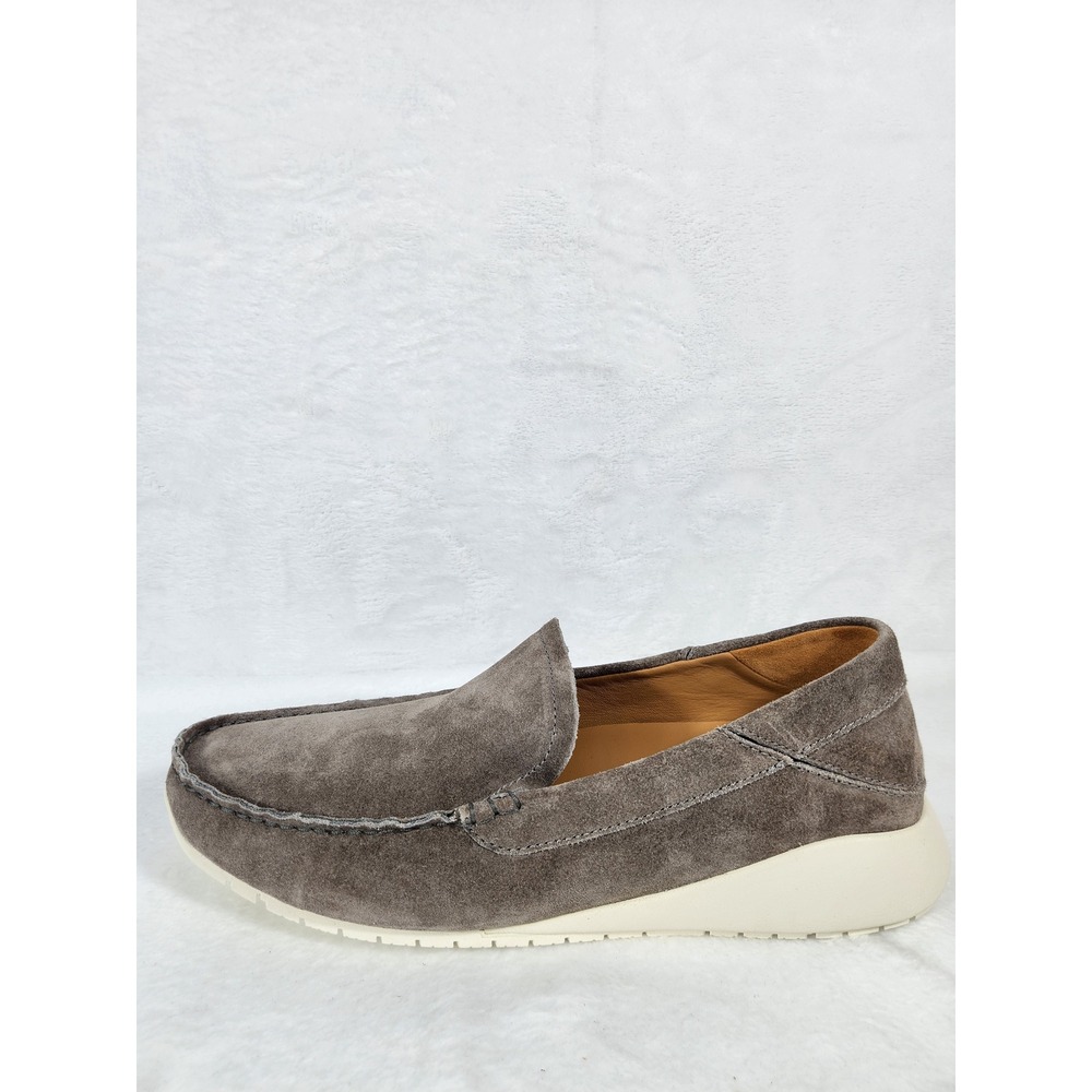 NWOB Men Size 12 OluKai Ka'a Loafer Slip on Shoes Grey Suede Leather